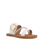 Sandalias flats Duna para mujer color blanco