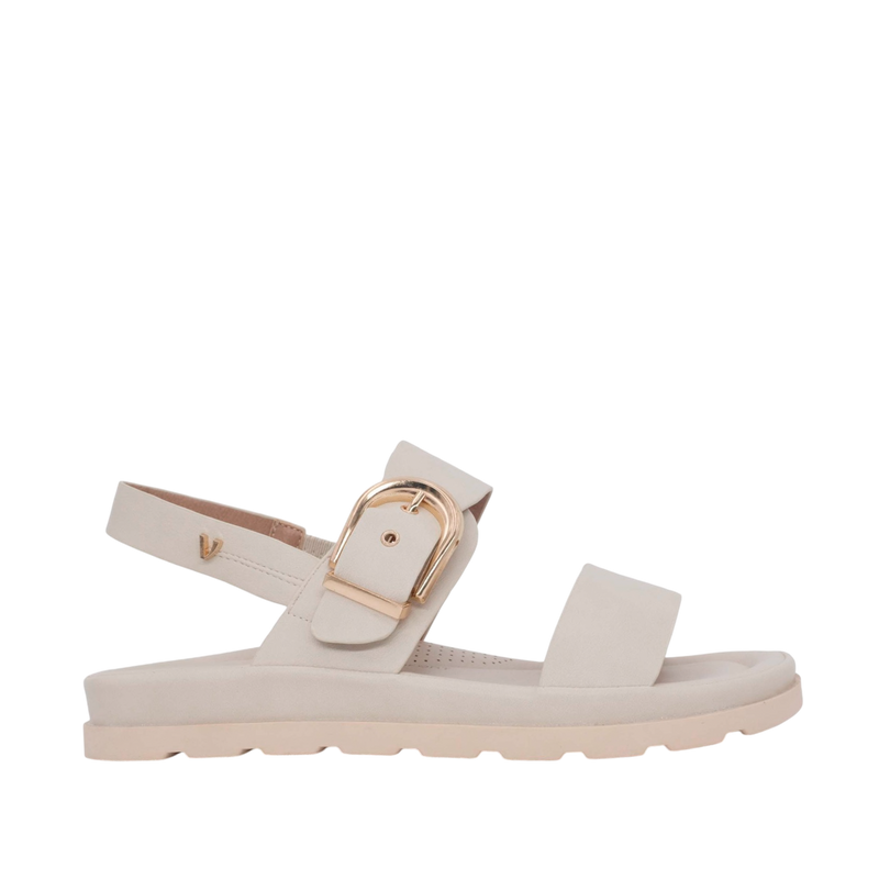 Sandalias flats Abbey para mujer color taupe