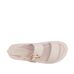Sandalias flats Abbey para mujer color taupe