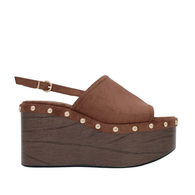 Sandalias de plataforma Eloise para mujer color marrón