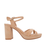 Sandalias de tacón Astrid para mujer color nude