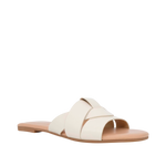 Sandalias flats Marcela para mujer color hueso