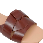 Sandalias flats Marcela para mujer color café