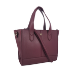 Cartera satchel July para mujer color vino
