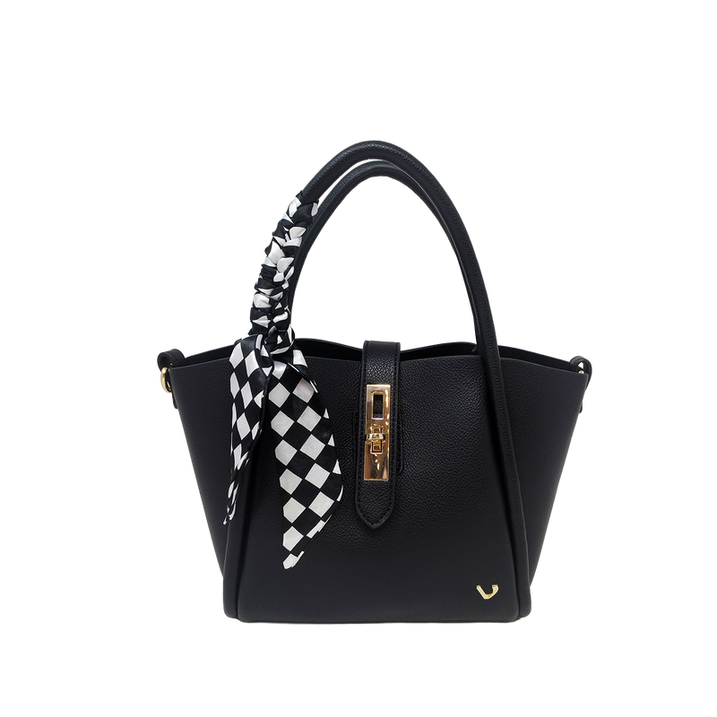 Cartera satchel Cammie para mujer color negro