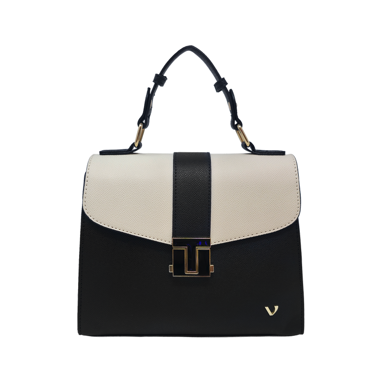 Cartera satchel Alessia para mujer color negro