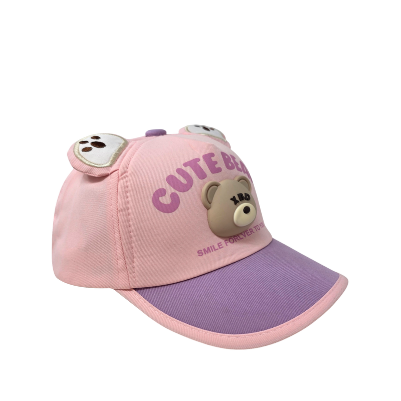 Gorra Osito para niña color rosado