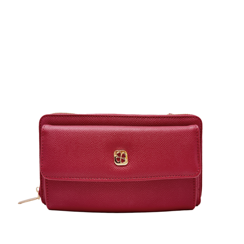Cartera crossbody Salmi para mujer color rojo