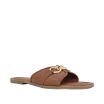 Sandalias flats Monica para mujer color tan