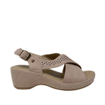 Sandalias de cuña Regina para mujer color blush