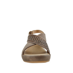 Sandalias de cuña Regina para mujer color café