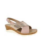 Sandalias de cuña Pamela para mujer color blush