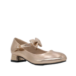 Ballerinas con mini tacón Tory para niña color oro rosa