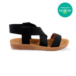 Sandalias flat Annamir negrol para Mujer