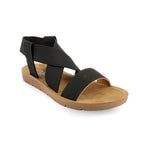Sandalias flat Annamir negrol para Mujer